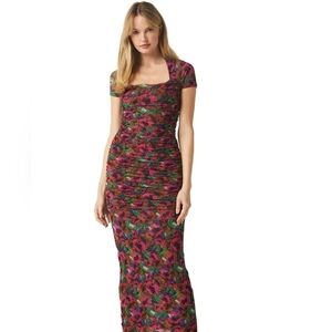Misa Marilyn Mesh Flora Dress